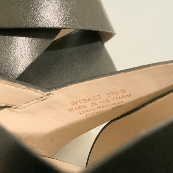 Cole Haan Womens Laci Black Platform Wedge Sandals Leather Slingback Heels 9.5 - Picture 7 of 13